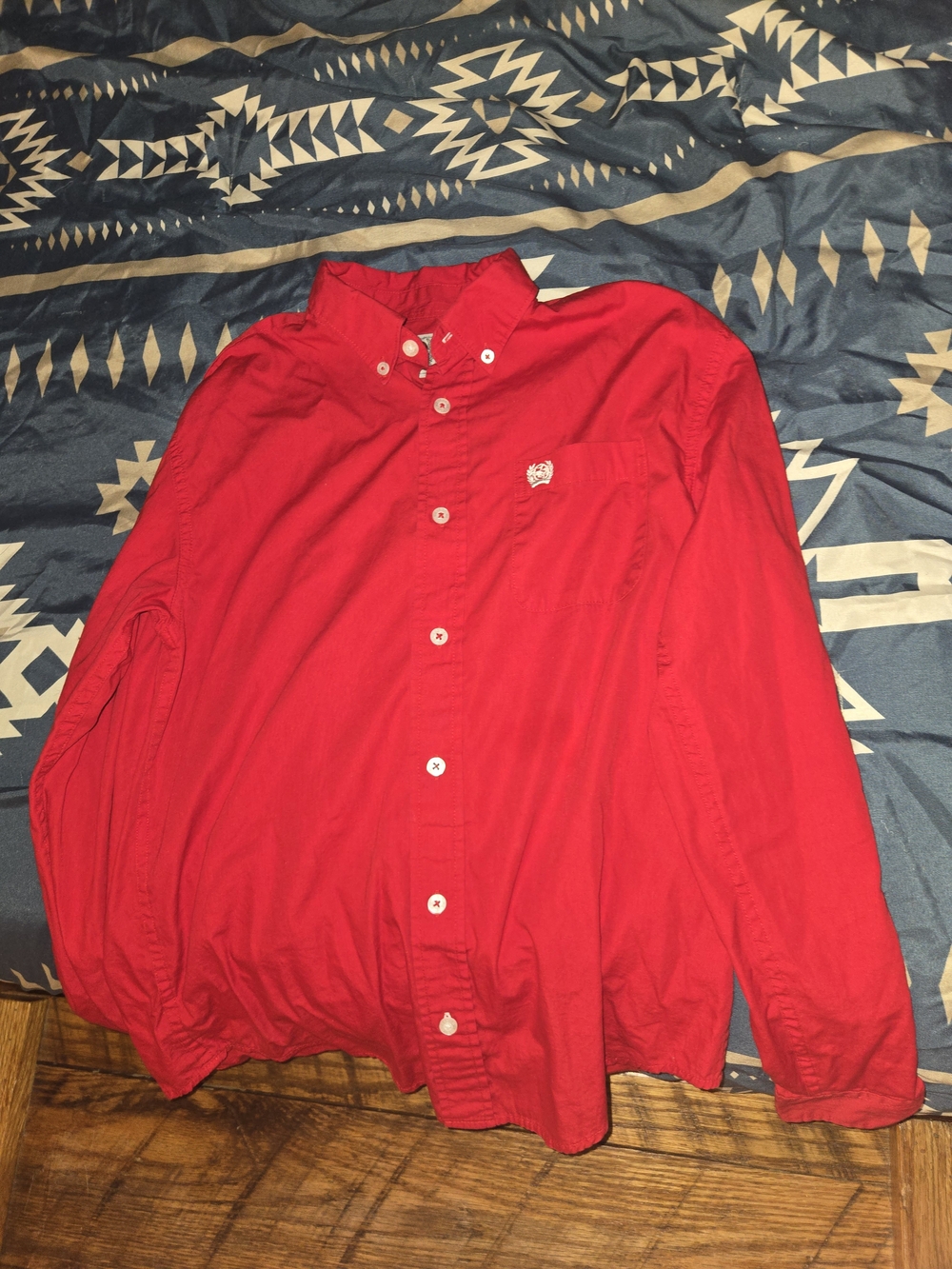 Girls Cinch Button Down